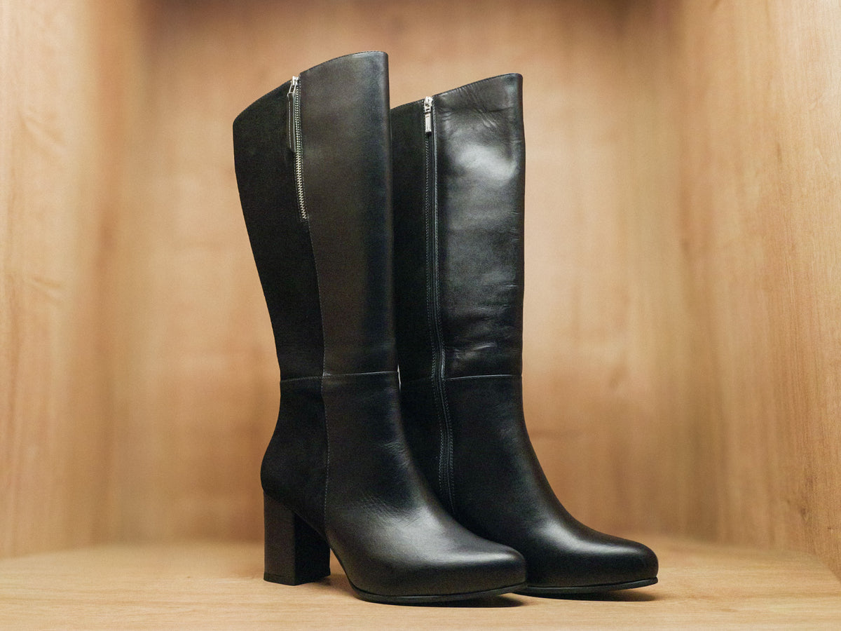 Botas Negras en Cuero mujer