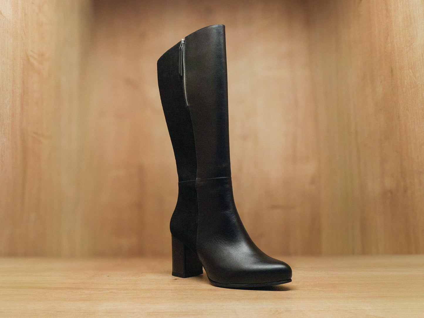 Botas Negras en Cuero mujer
