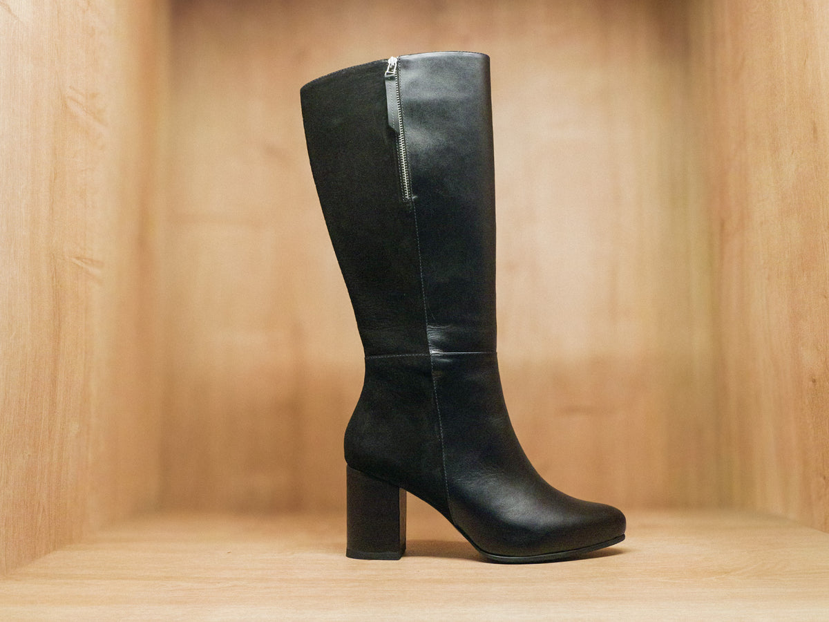 Botas Negras en Cuero mujer
